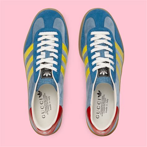 blue adidas gucci gazelle|Adidas and Gucci sneakers.